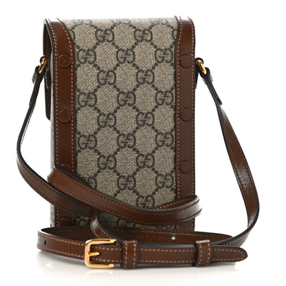 Gucci GG Supreme Monogram Mini Horsebit 1955 Crossbody Bag Beige Brown Sugar 3 of 11