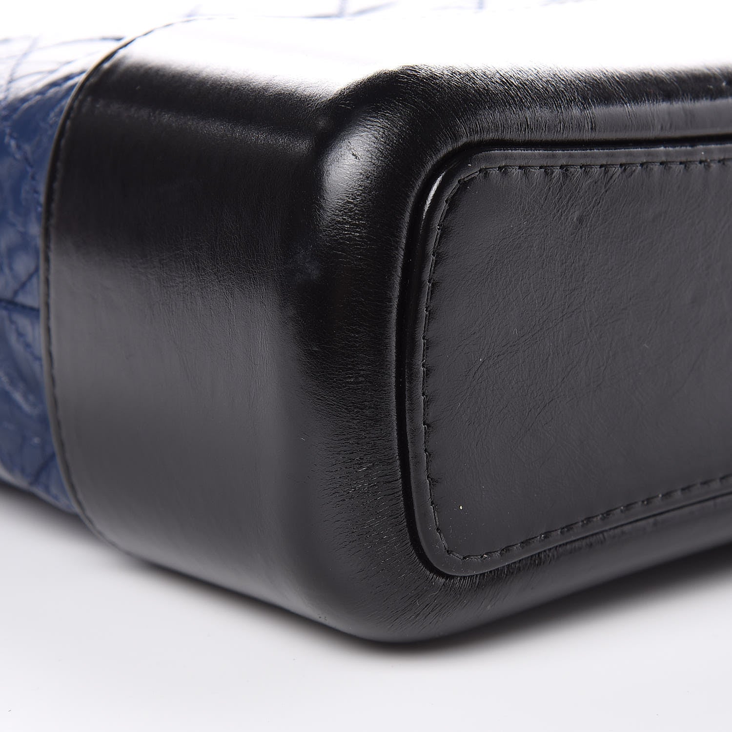 Chanel Aged Calfskin Quilted Medium Gabrielle Hobo Navy Black 8 of 13