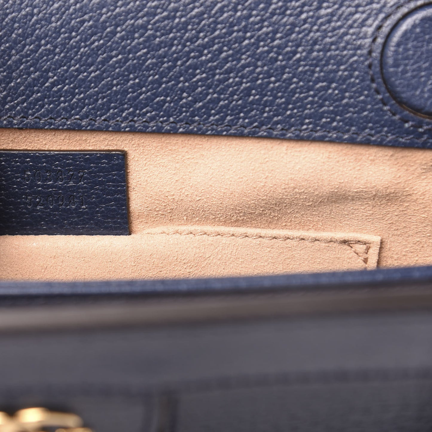 Textured Calfskin Web Small Ophidia Chain Shoulder Bag Blue Agata