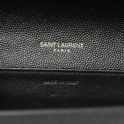 Saint Laurent Grain de Poudre Uptown Chain Wallet Black 7 of 10