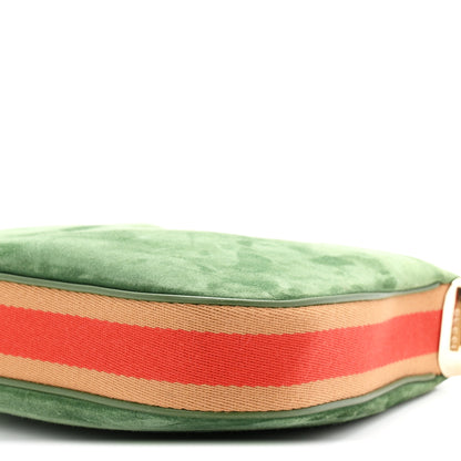 Gucci Suede Web Small Attache Shoulder Bag Cactus Green 10 of 10