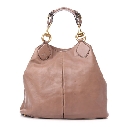 Gucci Calfskin Soft Icon Tote Pink Tan 1 of 16