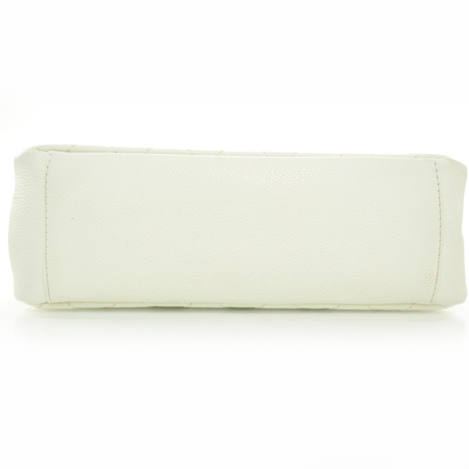 Chanel Caviar Petit Shopping Tote PST White 5 of 9