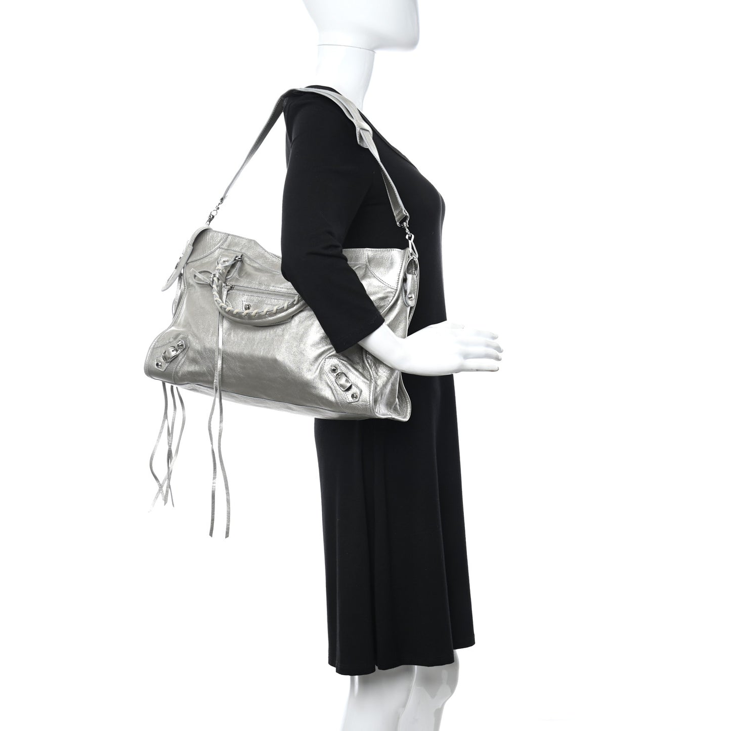 Agneau Classic Silver Hardware City Silver