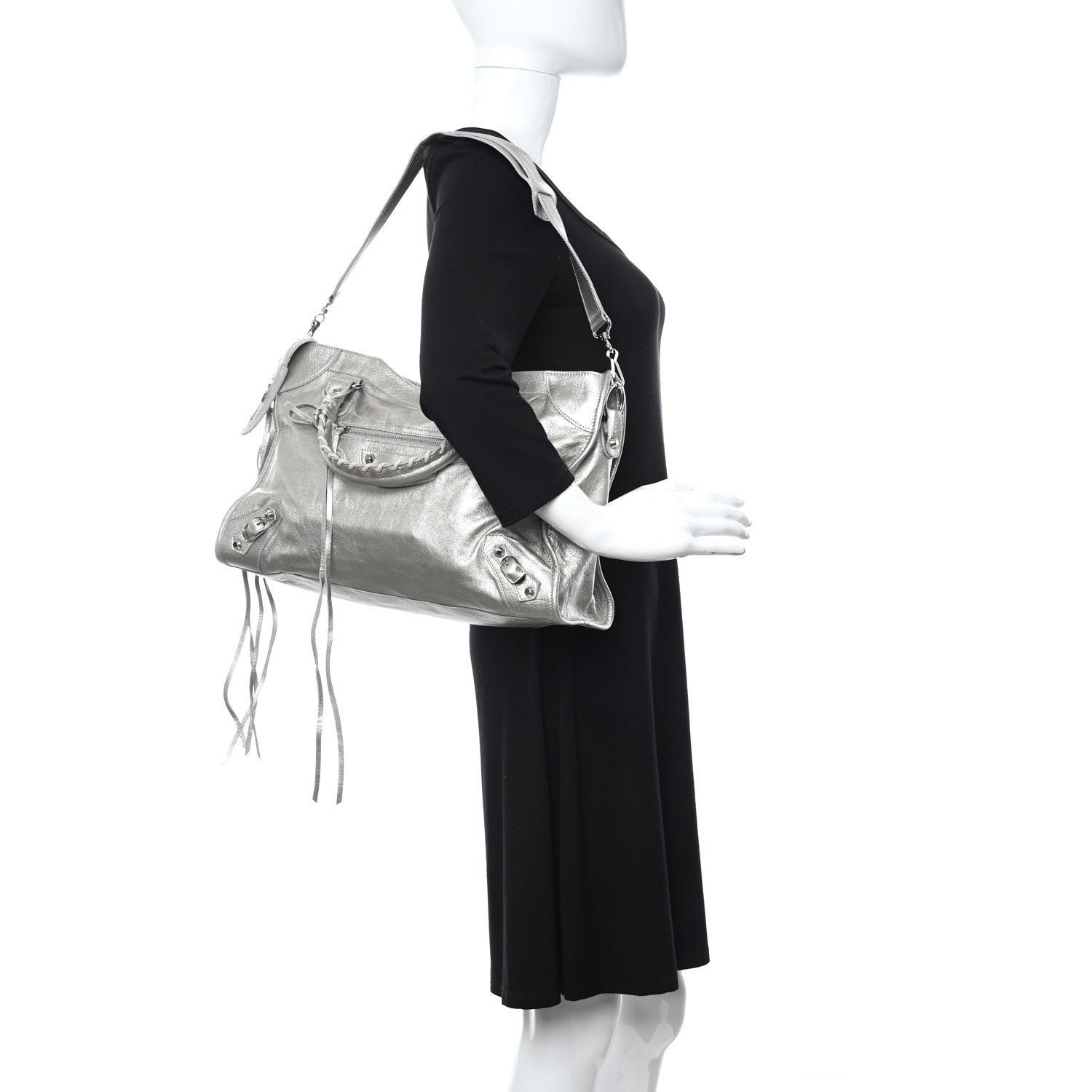 Balenciaga Agneau Classic Silver Hardware City Silver 2 of 10