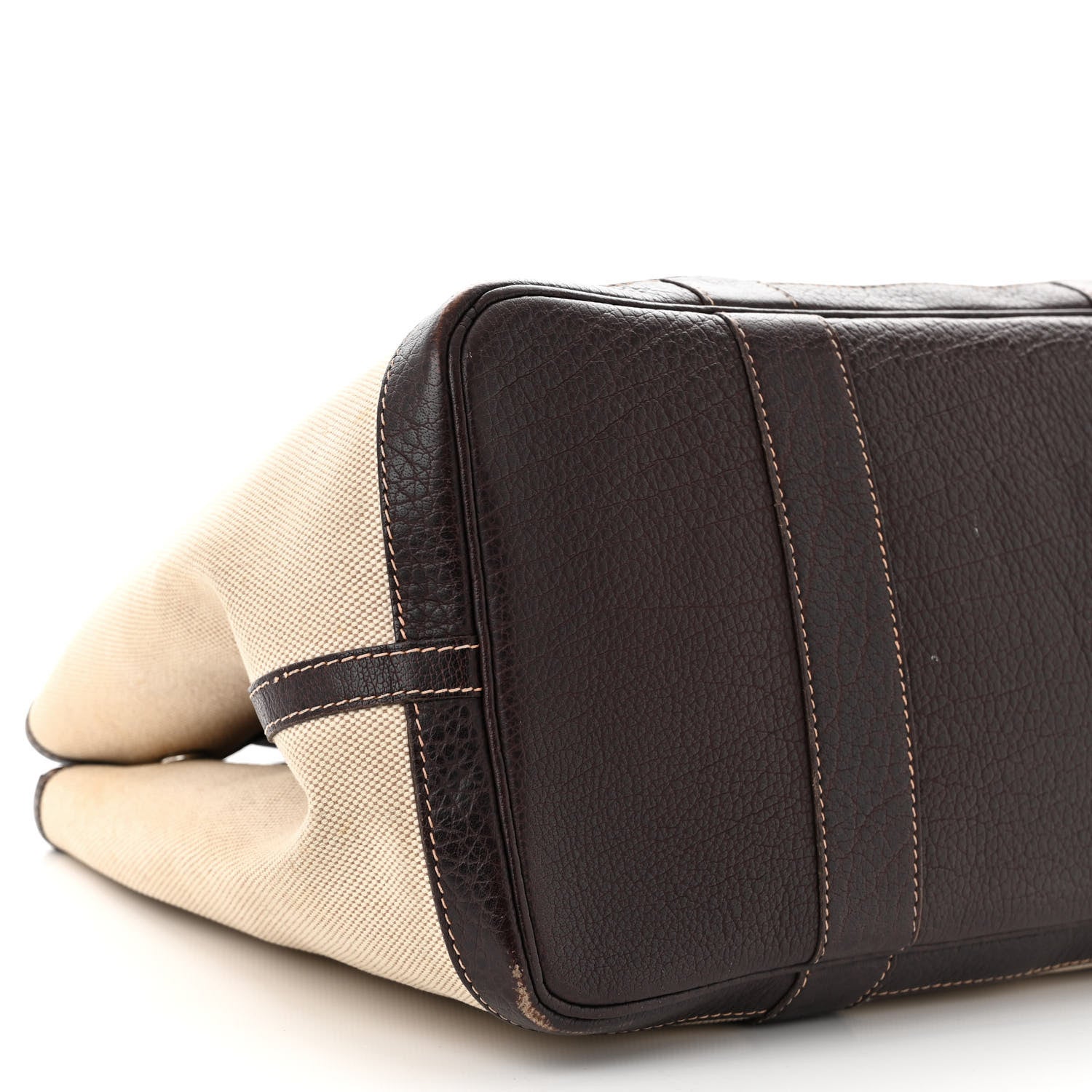 Hermes Buffle Skipper Toile Garden Party 36 MM Tote Marron Fonce 8 of 13