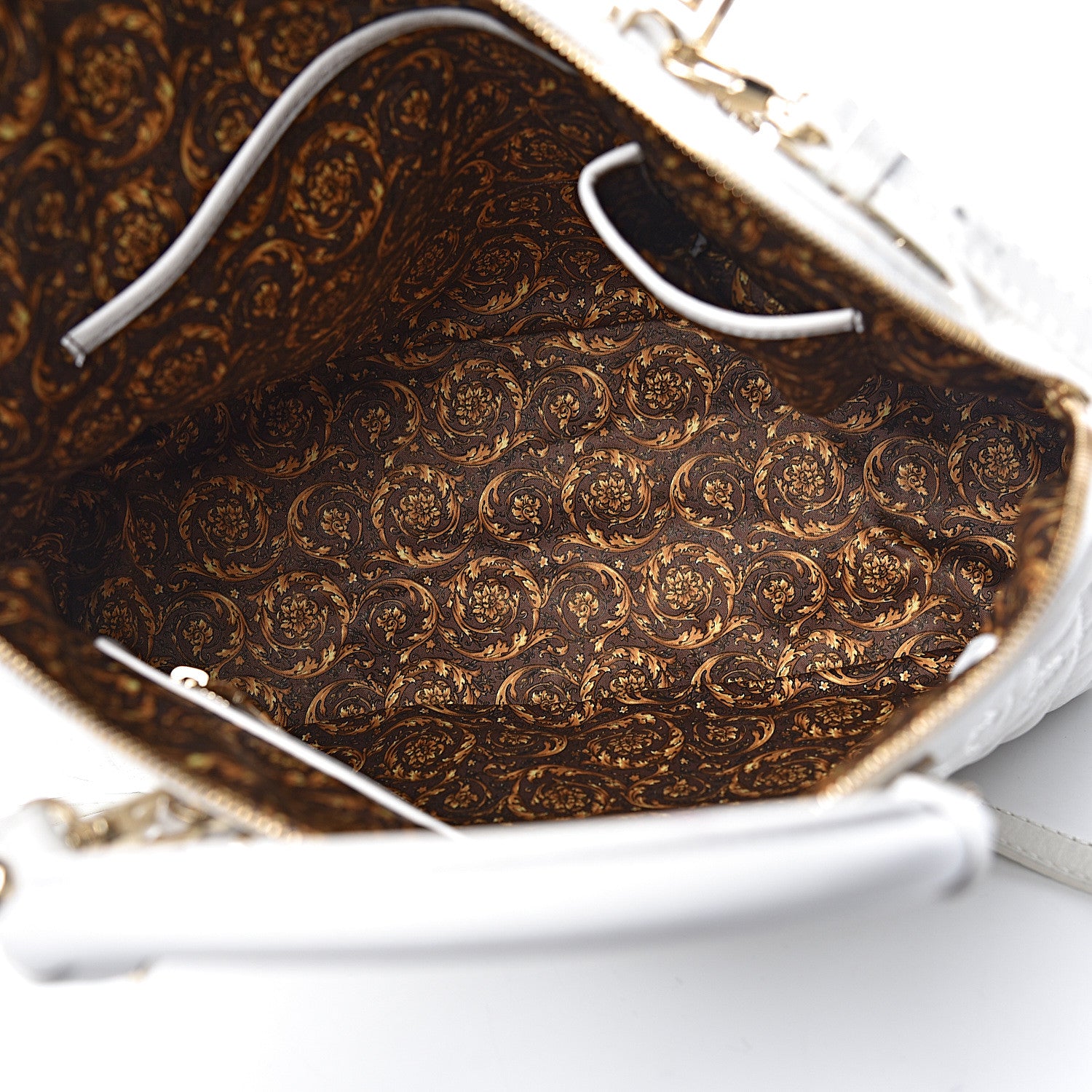 Versace Barocco Quilted Nappa Altea Vanitas Lady Athena White 5 of 19