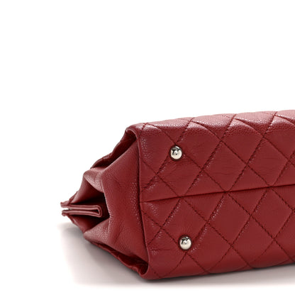 Chanel Caviar Quilted Timeless CC Shopping Tote Red 9 of 12