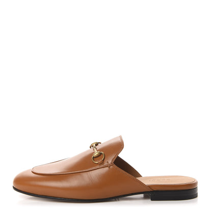 Gucci Malaga Kid Womens Princetown Slippers 38 Cognac 1 of 10