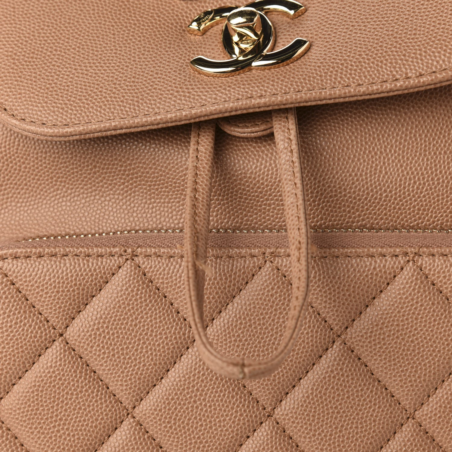 Chanel Caviar Quilted Business Affinity Backpack Beige 9 of 10