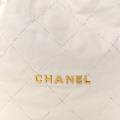Chanel Shiny Calfskin Quilted Chanel 22 White 9 of 11