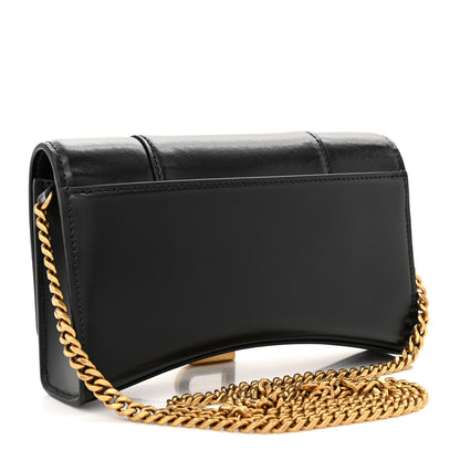 Balenciaga Shiny Box Calfskin Hourglass Chain Bag Black 3 of 12