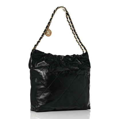 Chanel Shiny Calfskin Quilted Small Chanel 22 Black 3 of 14