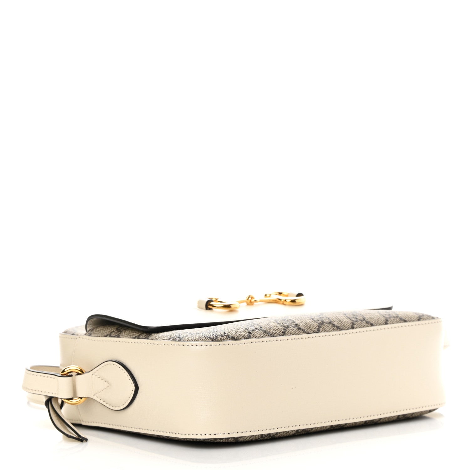 Gucci GG Supreme Monogram Small Horsebit 1955 Shoulder Bag Beige Mystic White 4 of 12