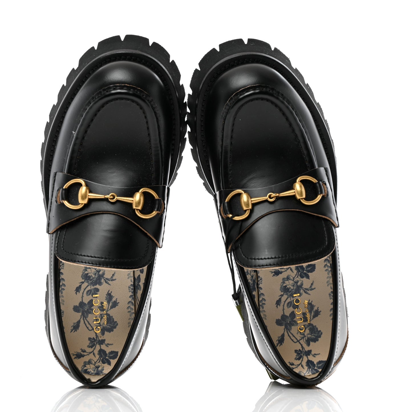 Cordovan Lux Womens Harald Horsebit 25mm Platform Loafers 38.5 Black