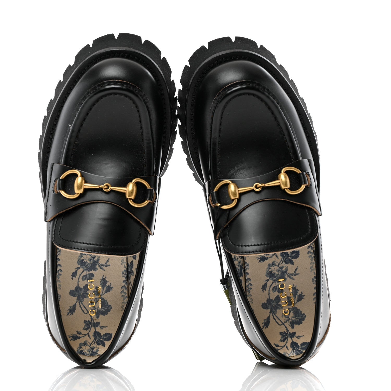Gucci Cordovan Lux Womens Harald Horsebit 25mm Platform Loafers 38.5 Black 2 of 11