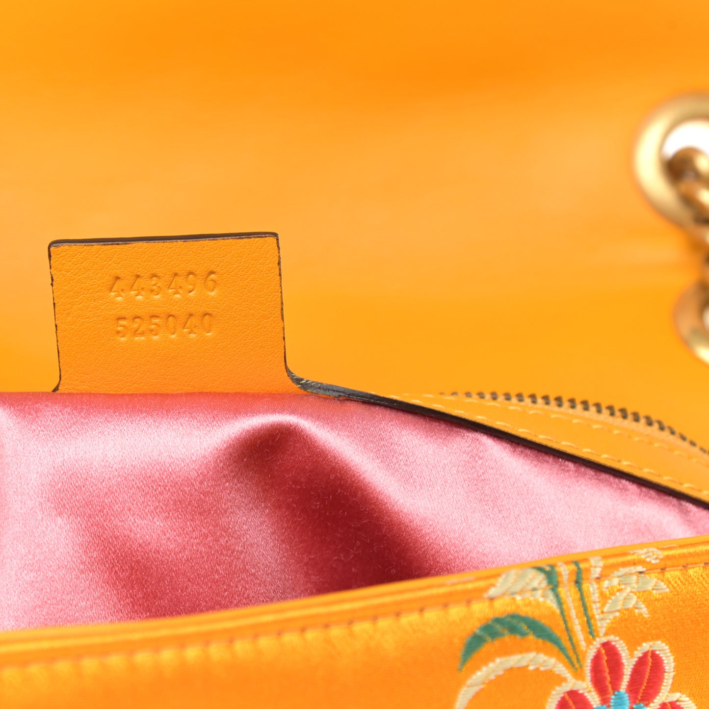 Jacquard Matelasse Floral Medium GG Marmont Shoulder Bag Yellow
