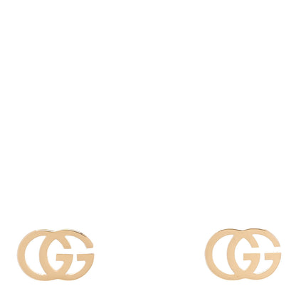 Gucci 18K Yellow Gold GG Tissue Stud Earrings 1 of 5