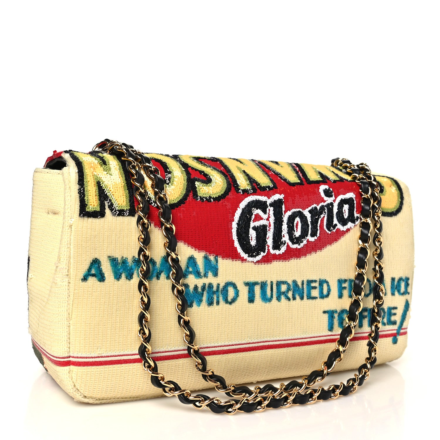 Chanel Sequin Tonight Or Never Small Souplissimo Maxi Flap Red White Beige Yellow Black 2 of 10