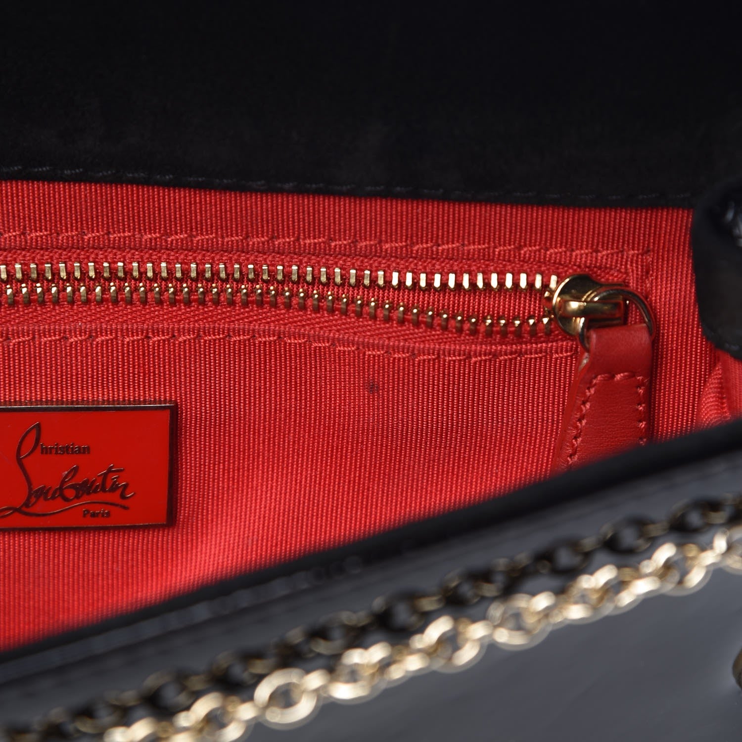 Christian Louboutin Patent Trash Riviera Clutch Black 10 of 12