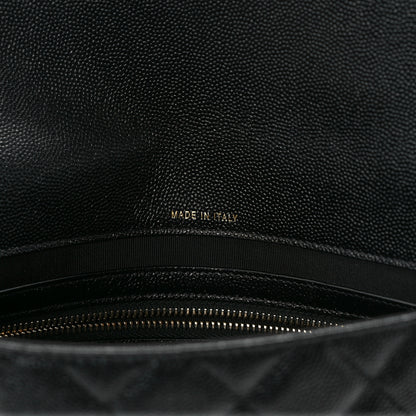 Chanel Caviar Quilted Medium Golden Class Pouch Black 7 of 9