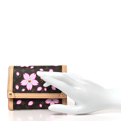 Louis Vuitton LV X TM Monogram Cherry Blossom Victorine Wallet Sakura Brown 2 of 8