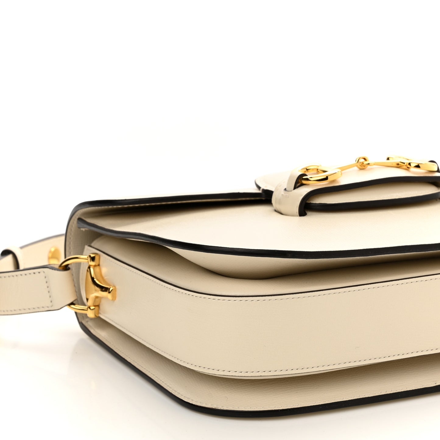 Azalea Calfskin Horsebit 1955 Shoulder Bag Mystic White