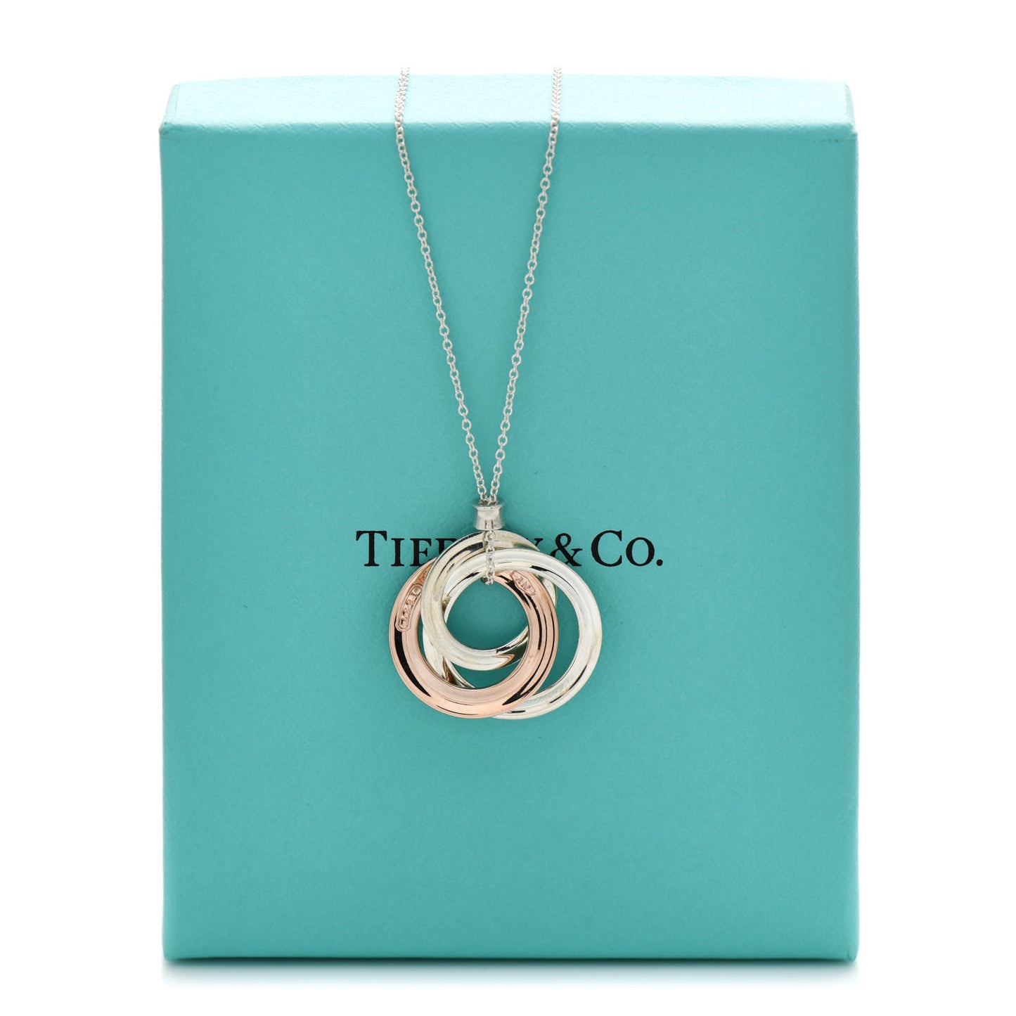 Sterling Silver Rubedo 1837 Circles Pendant Necklace