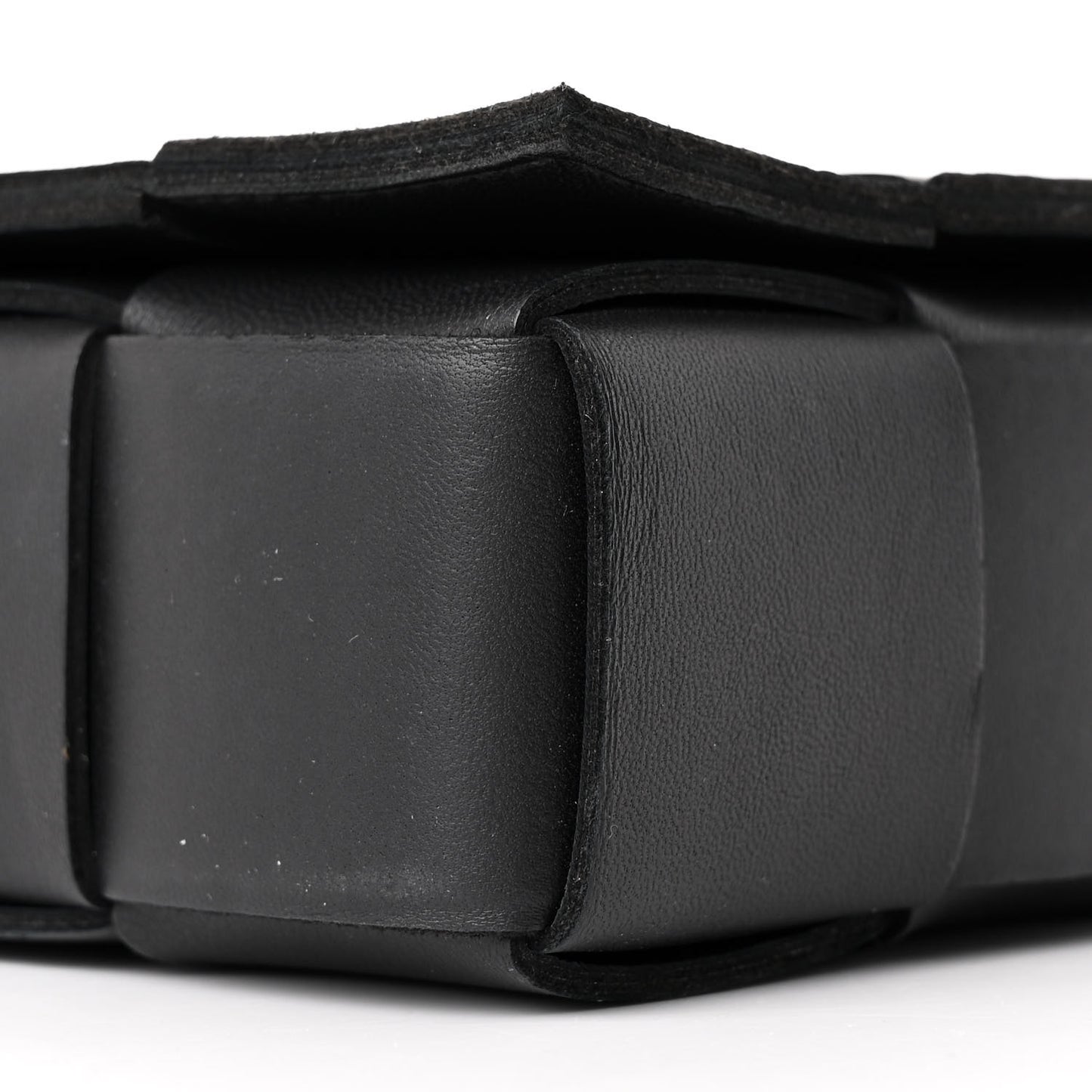 Lambskin Maxi Intrecciato Cassette Crossbody Bag Black