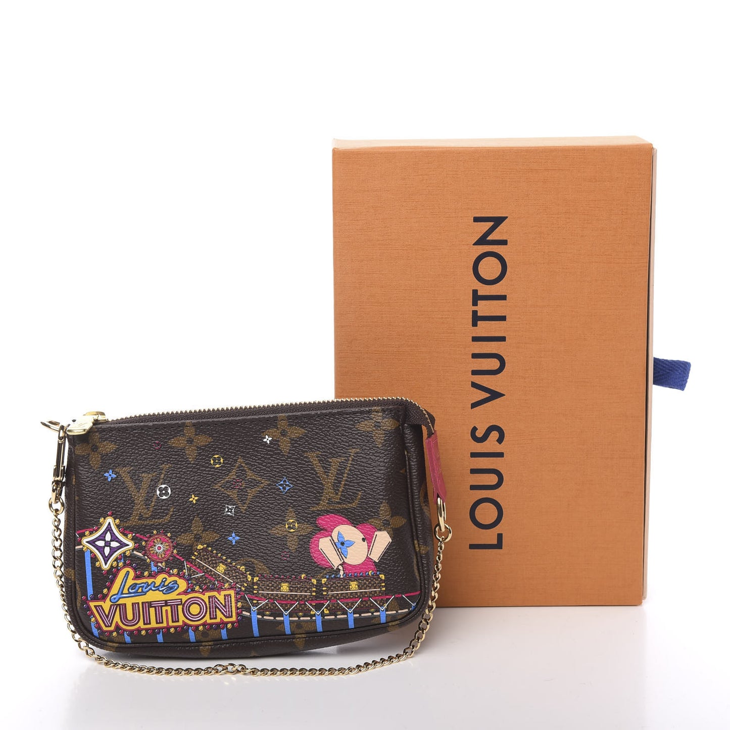 Monogram 2020 Christmas Animation Roller Coaster Mini Pochette Accessories Pivoine