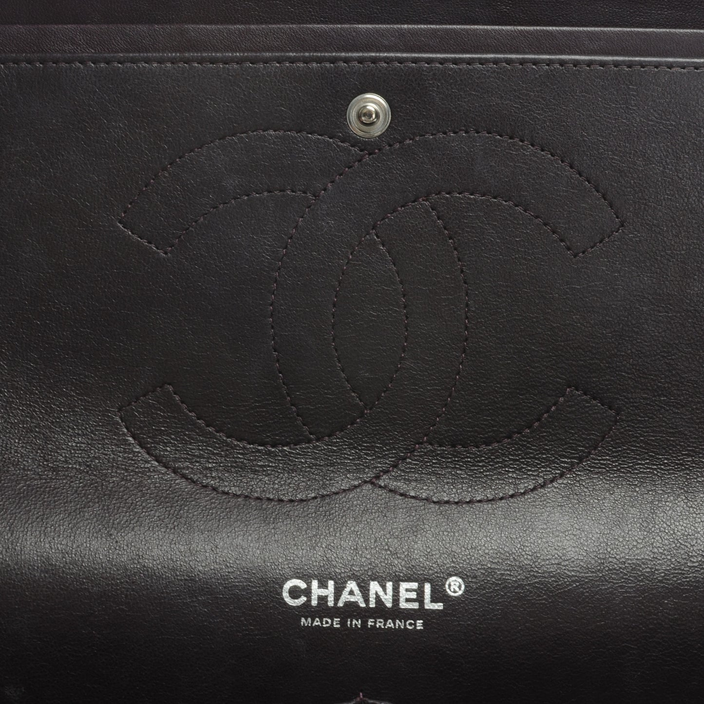 Lambskin Jumbo Double Flap Plum