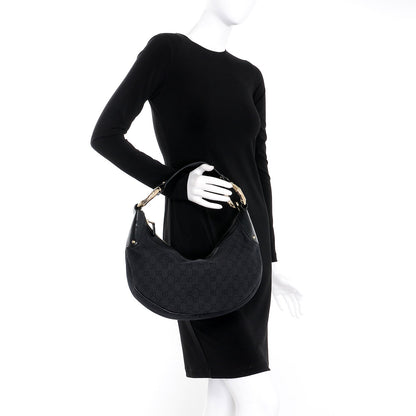 Gucci Monogram Bamboo Ring Hobo Black 2 of 7