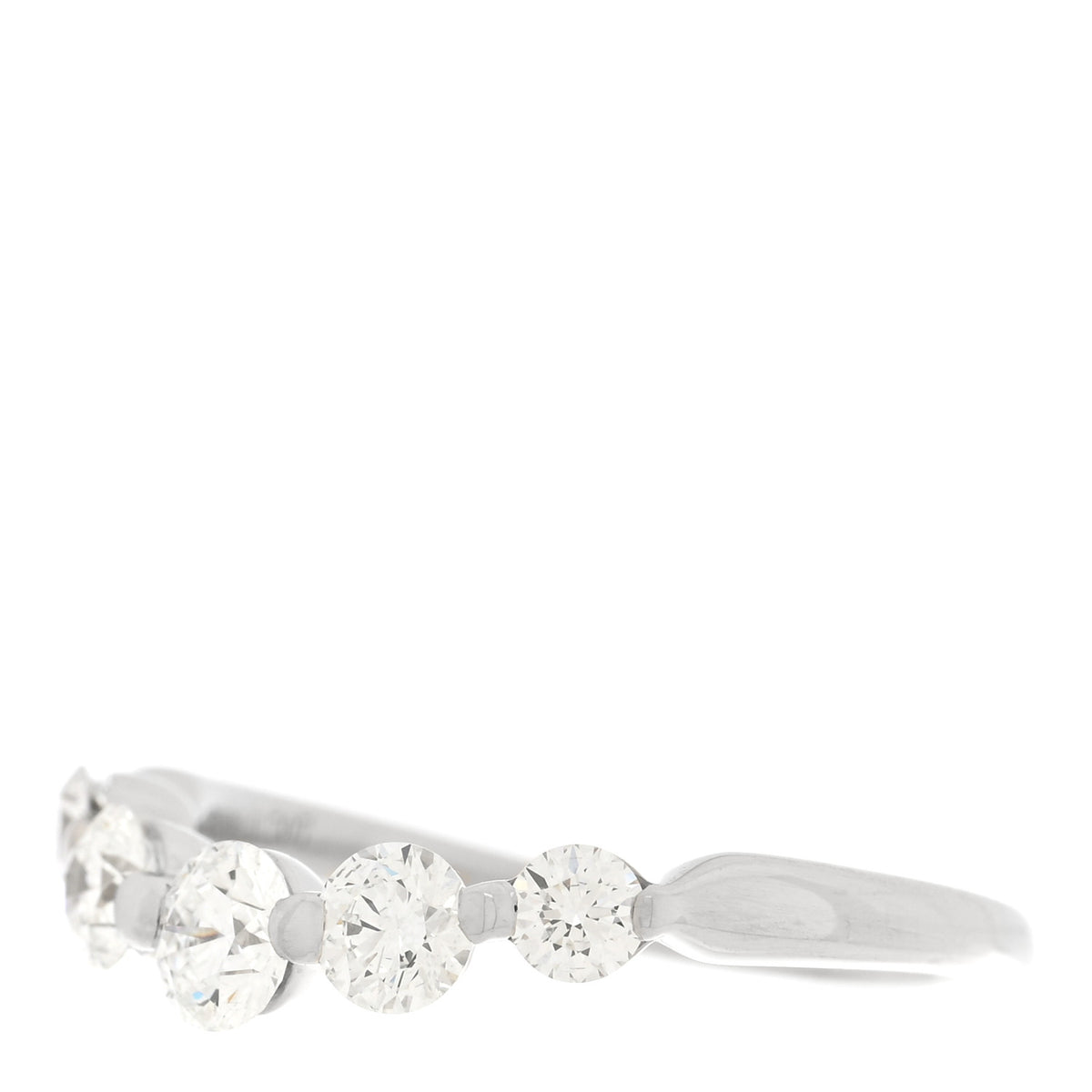 Platinum Diamond .70ctw Curved Band Ring 51 5.75