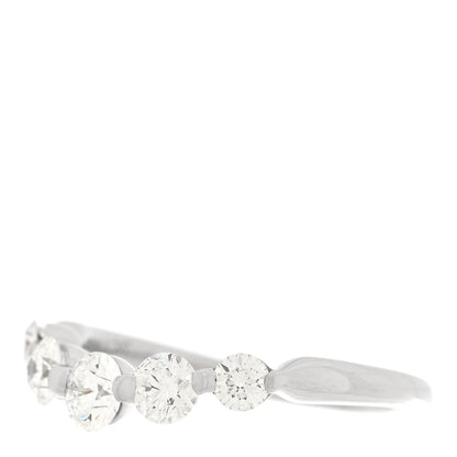 Parker & West by FASHIONPHILE Platinum Diamond .70ctw Curved Band Ring 51 5.75 3 of 10
