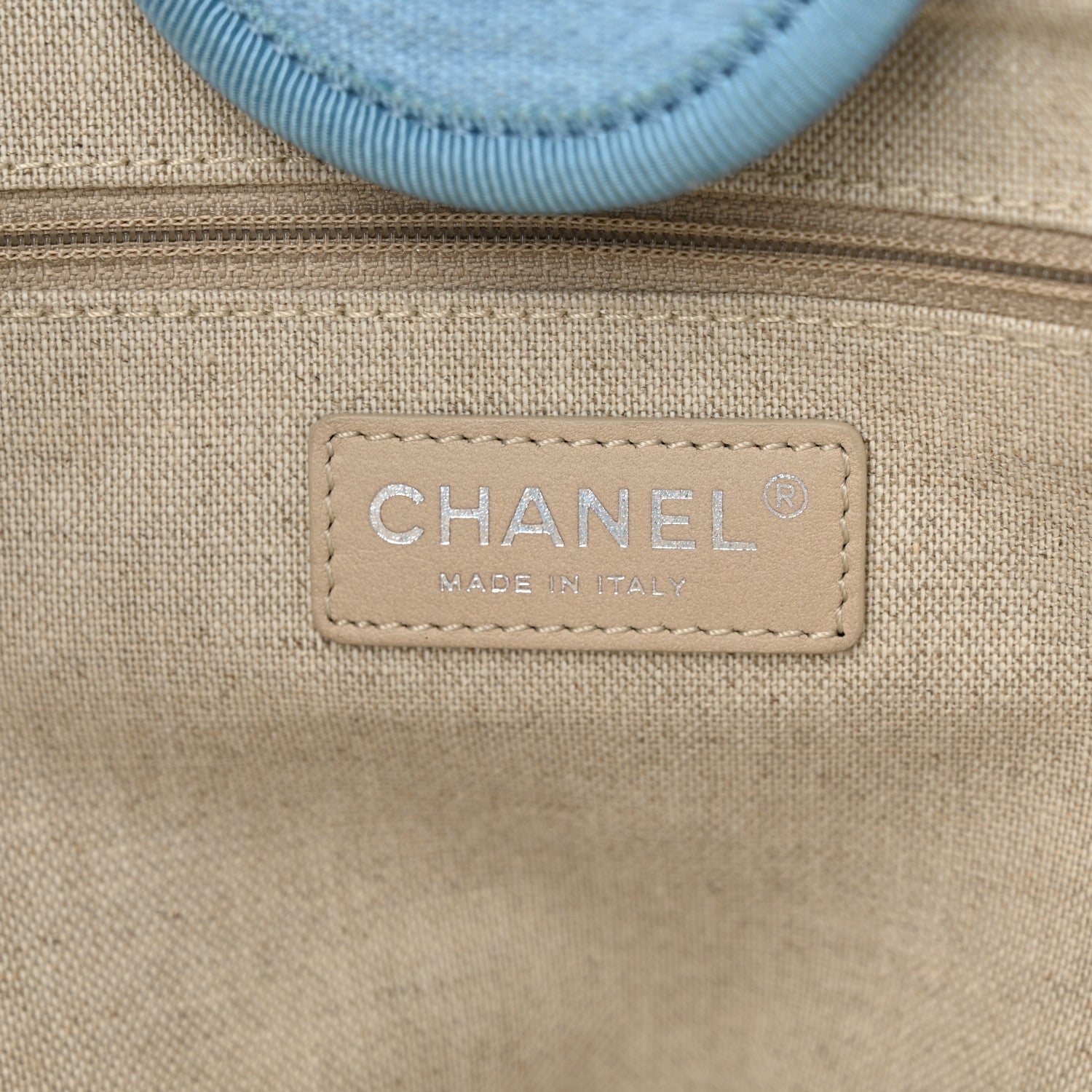Chanel Mixed Fibers Medium Deauville Tote Light Blue 7 of 16