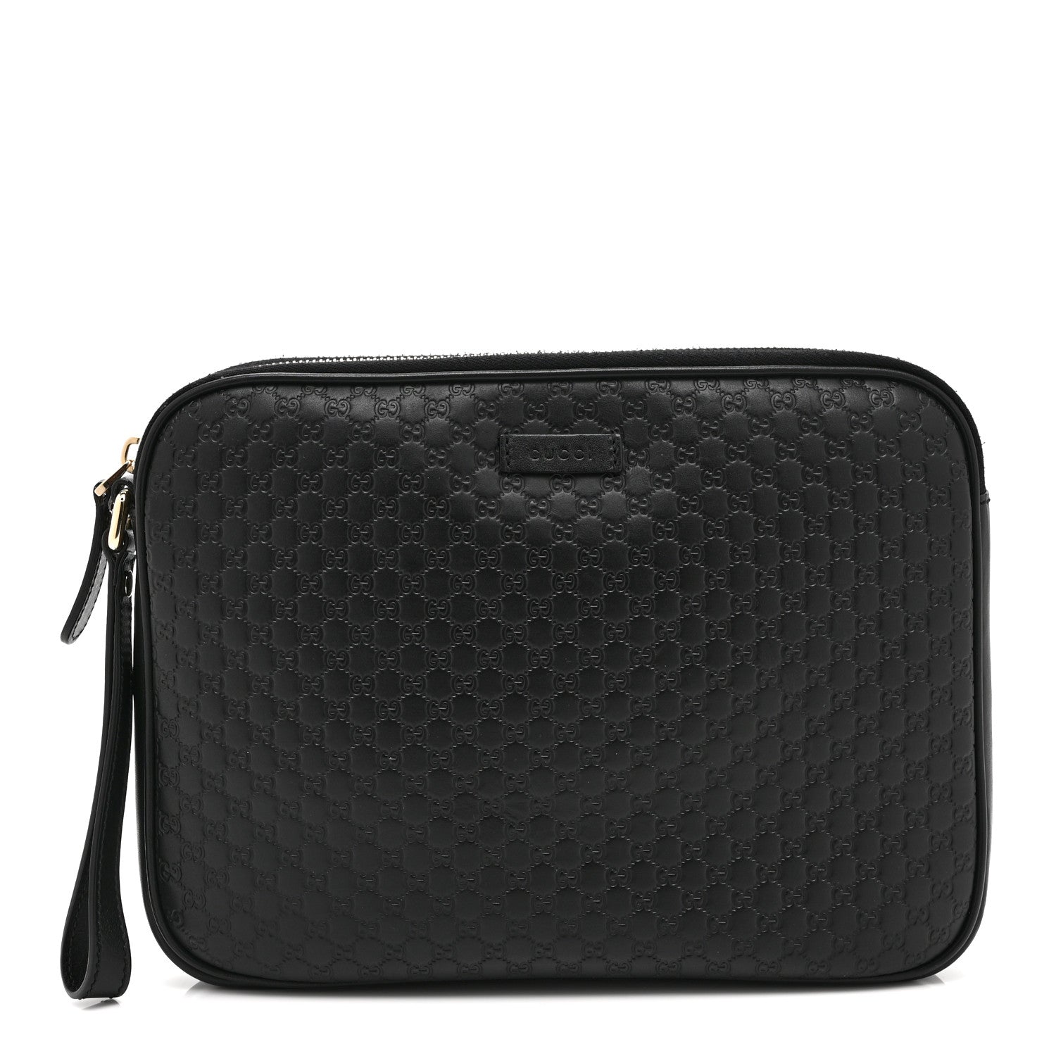 Gucci Microguccissima GG Wristlet Pouch Black 1 of 11