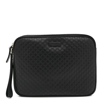 Gucci Microguccissima GG Wristlet Pouch Black 1 of 11