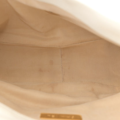 Chanel Shiny Crumpled Calfskin Quilted Medium Chanel 19 Flap White 5 of 16