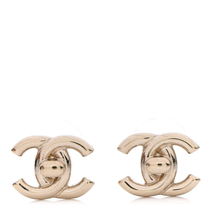 Chanel Metal CC Turnlock Earrings Gold 1 of 4