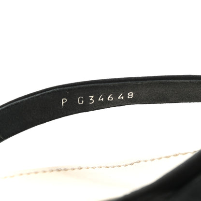 Chanel Suede Pearl Thong Sandals 39 Black 6 of 10