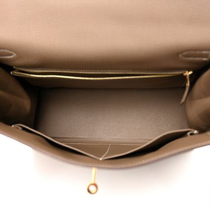 Hermes Togo Kelly Retourne 32 Etoupe 5 of 15
