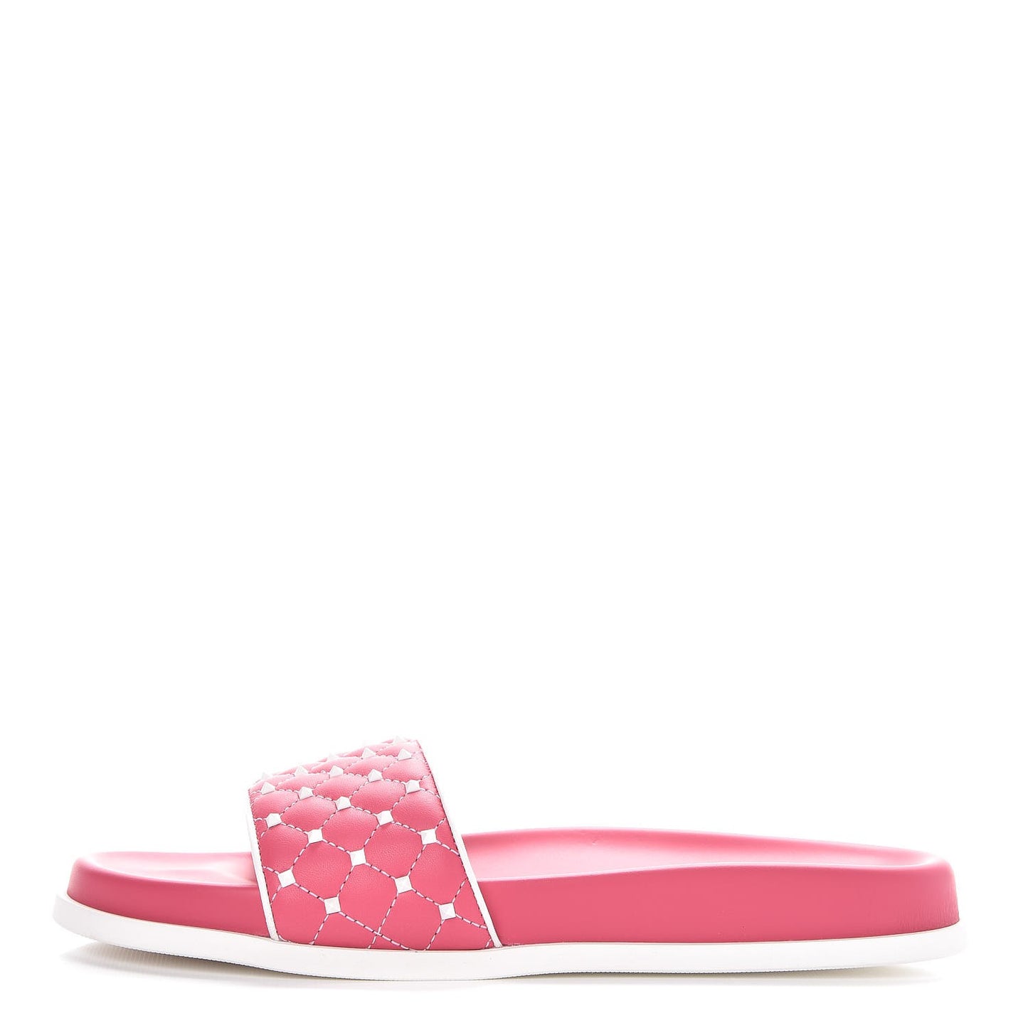 Nappa Free Rockstud Spike Slide Sandals 40 Shadow Pink