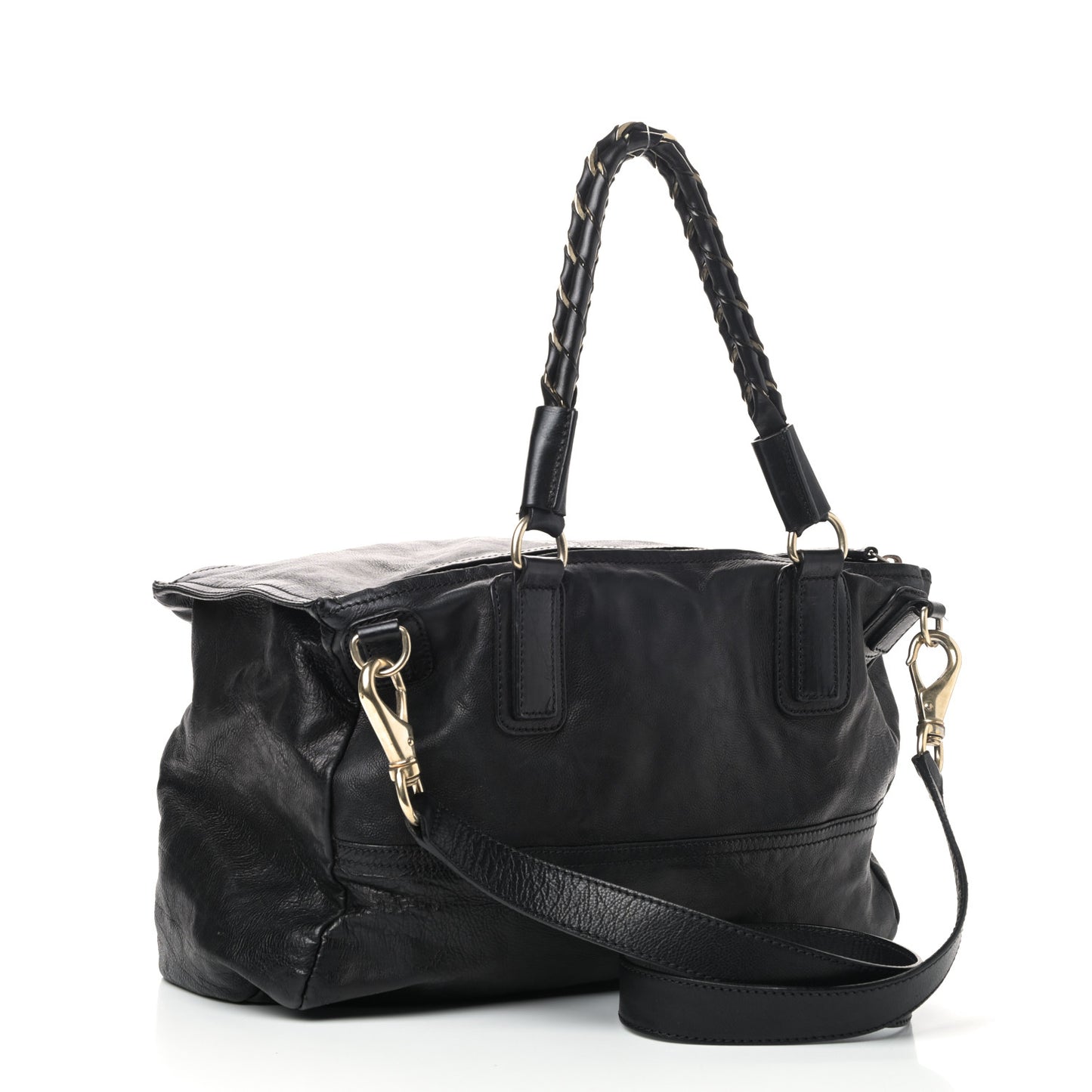 Calfskin Medium Braided Pandora Black