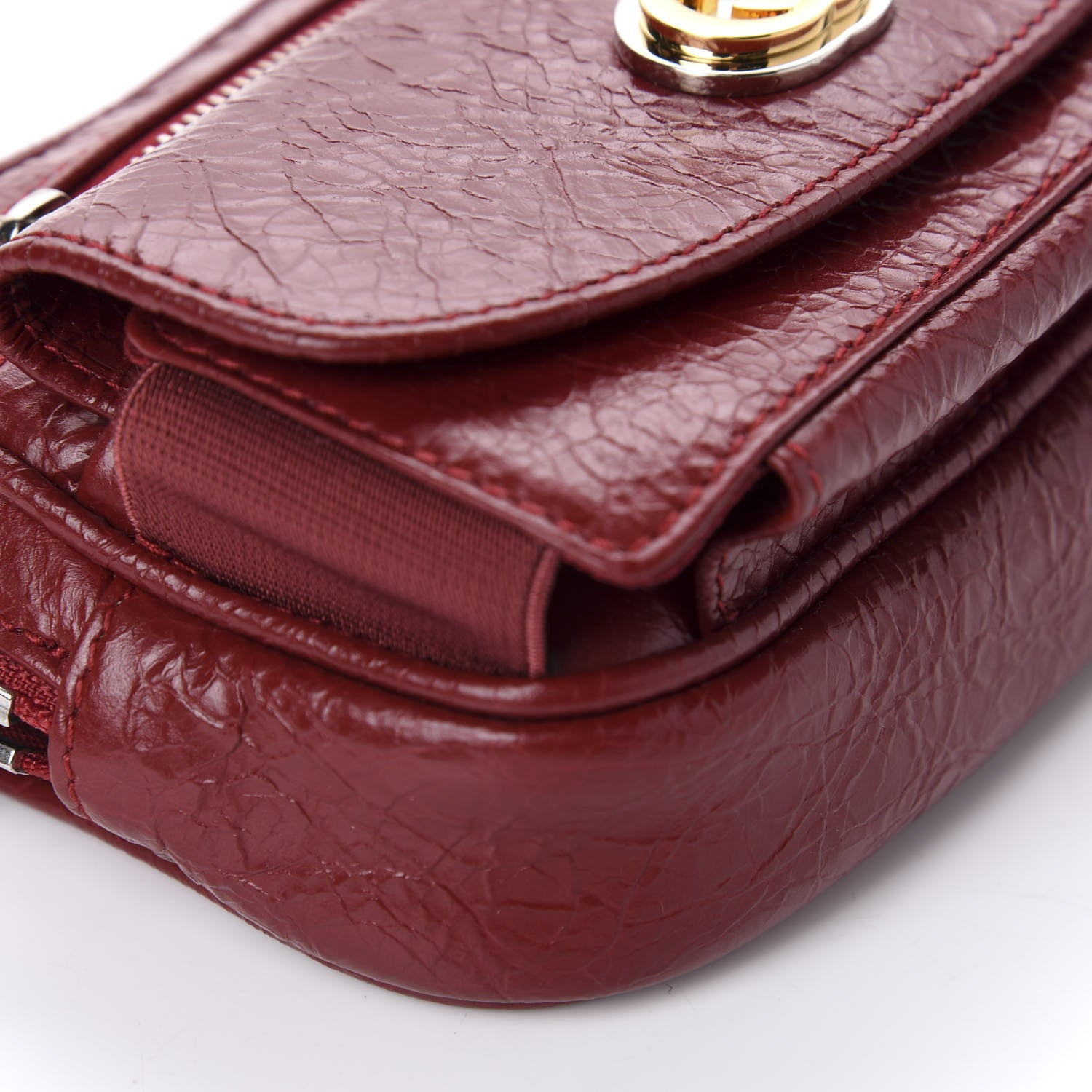 Gucci Fluffy Calfskin Mini Morpheus Belt Bag 90 36 Red 6 of 12