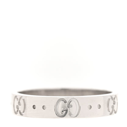 Gucci 18K White Gold 4mm Icon Thin Band Ring 52 6 3 of 6