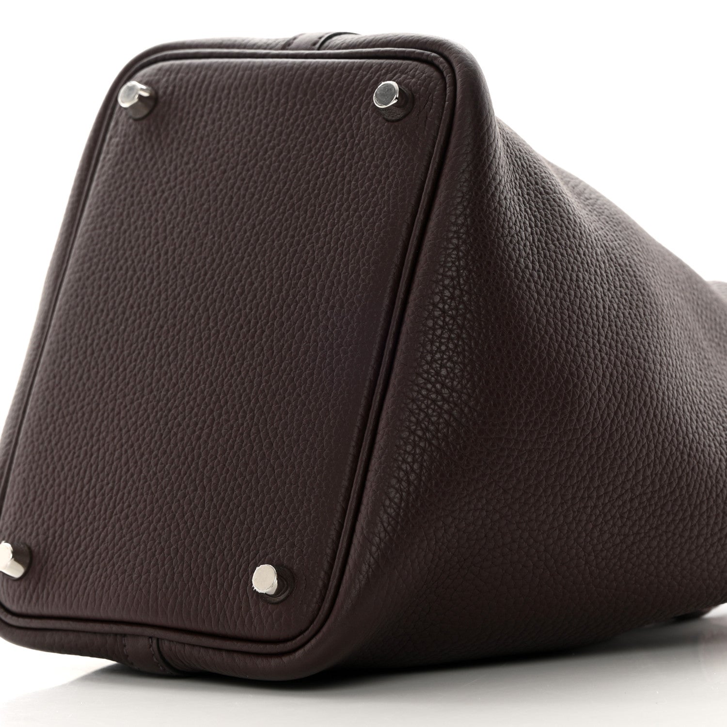 Hermes Taurillon Clemence Matte Alligator Picotin Lock Touch 18 PM Rouge Sellier Bourgogne 10 of 11