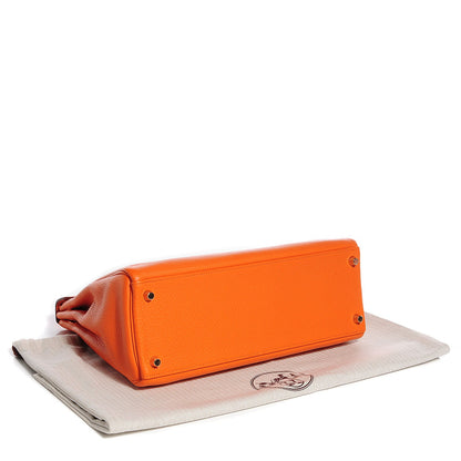 Hermes Taurillon Clemence Kelly Retourne 32 Orange 4 of 25