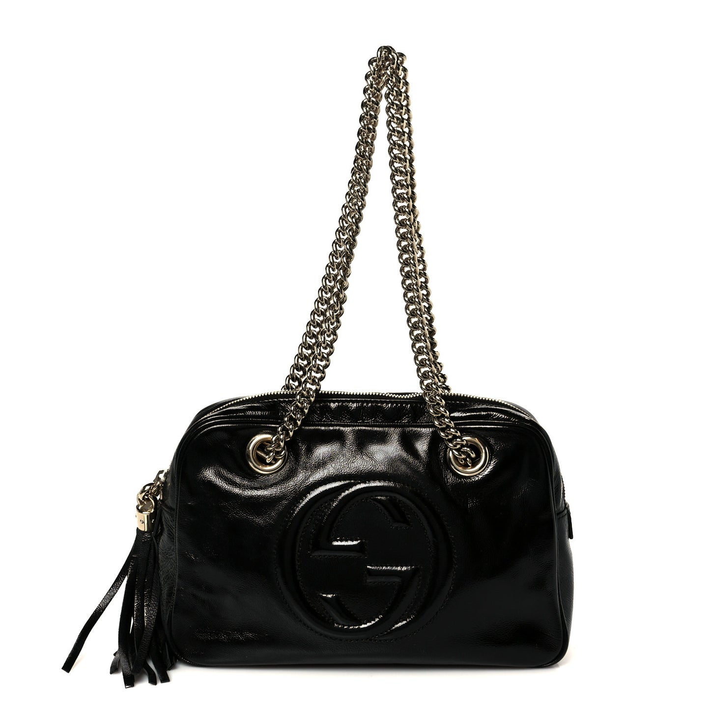 Soft Patent Small Soho Bowler Black