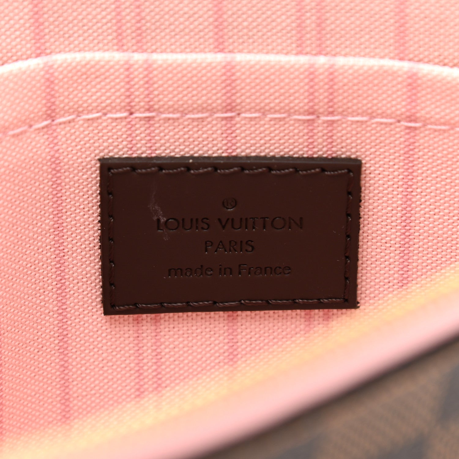 Louis Vuitton Damier Ebene Neverfull MM GM Pochette Rose Ballerine 6 of 8