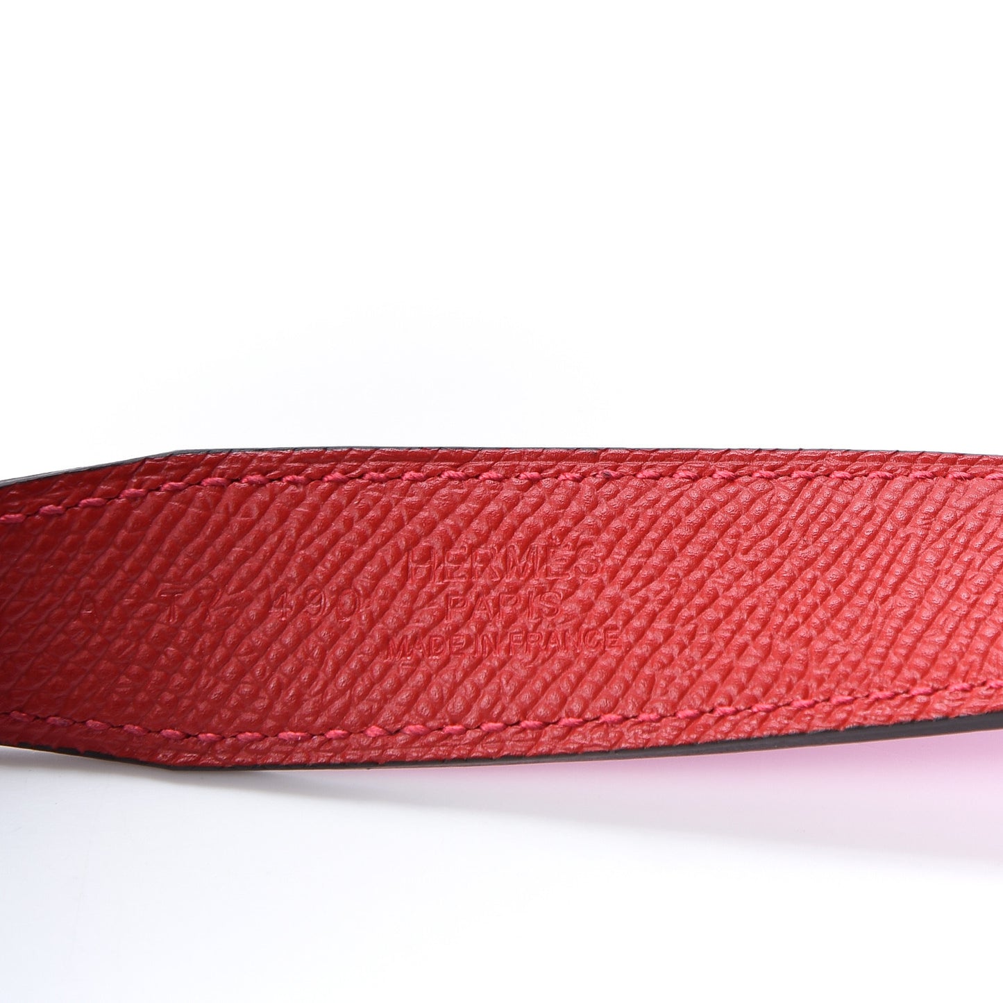 Epsom Swift 24mm Belt Strap 80 Magnolia Rouge Casaque